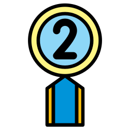 2e positie-badge icoon