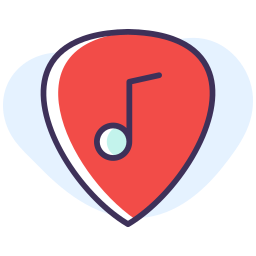 púa de guitarra icono