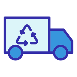 camion per il riciclaggio icona