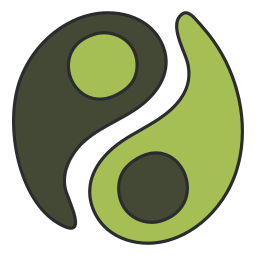 Yin yang sign icon