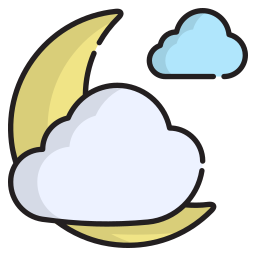 Night cloud icon
