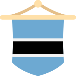 bandera de botsuana icono