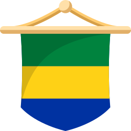 drapeau gabonais Icône