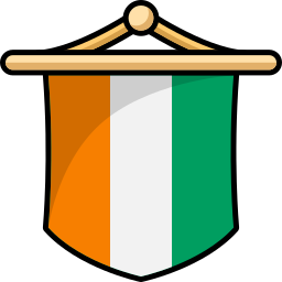 bandera de costa de marfil icono