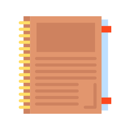 spiraalvormig notitieboekje icoon