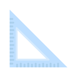 regla triangular icono