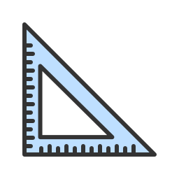 driehoek liniaal icoon
