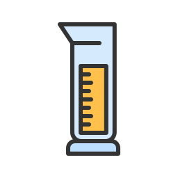 Cylinder test tube icon