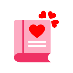 romantisch boek icoon