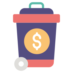Money waste icon