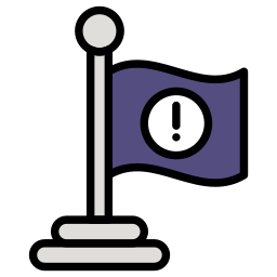 bandera de advertencia icono