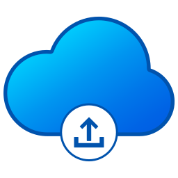 carga y descarga de datos en la nube icono