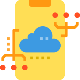 La computación en nube icono