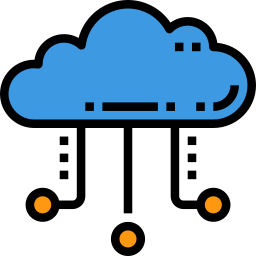 La computación en nube icono