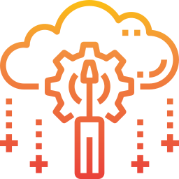 La computación en nube icono
