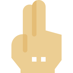 Dos dedos icono