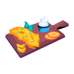 pescado frito icono