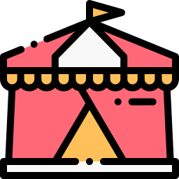 Circus tent icon
