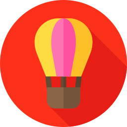 Hot air balloon icon