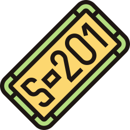 License plate icon