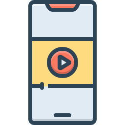 Видео на мобильном телефоне иконка
