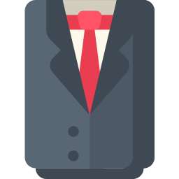 Traje y corbata icono
