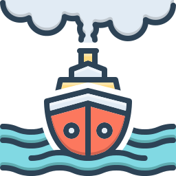 viaje en barco icono