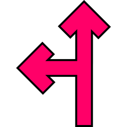 camino izquierdo icono
