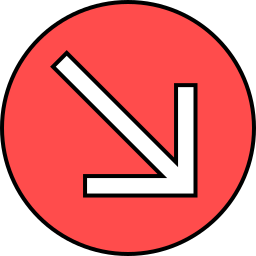 freccia giù a destra icona