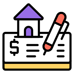 Writing cheque icon