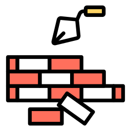 Wall construction icon