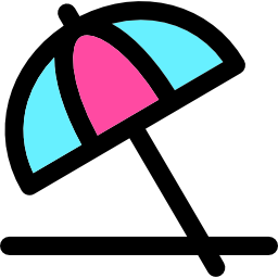 Sun umbrella icon