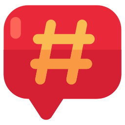 Hashtag message icon