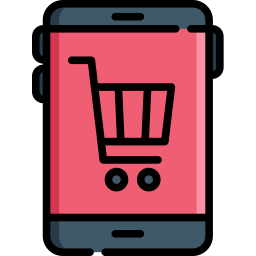 Shopping online icon