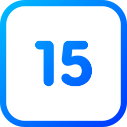 numero 15 icona