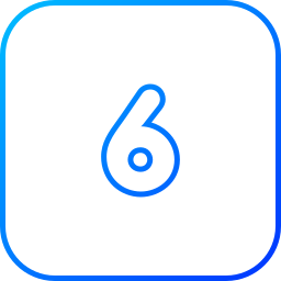 número 6 icono
