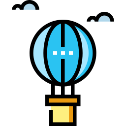 Hot air balloon icon