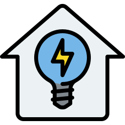 energía del hogar icono