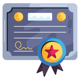 certificado en línea icono