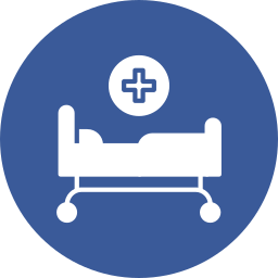 cama de hospital icono