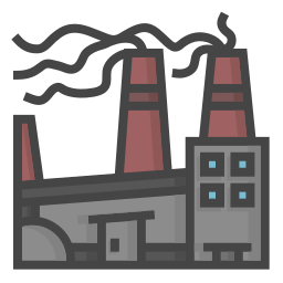 contaminación de fábrica icono