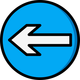 Girar a la izquierda icono