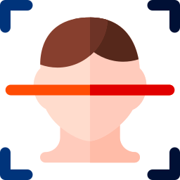 Escaner facial icono