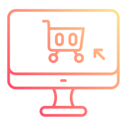 las compras en línea icono