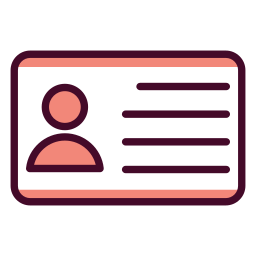 tarjeta de identificación icono
