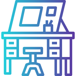 Drawing desk icon