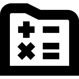 carpeta de matemáticas icono