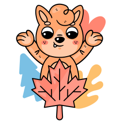 hoja de arce sticker