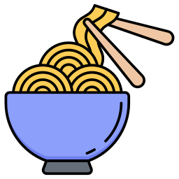 Noodles bowl icon