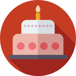 pastel de cumpleaños icono